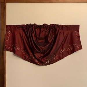 Wine Iridescent Valance - Pair